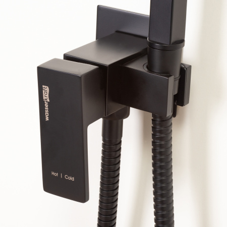 Гигиенический душ со смесителем WasserKraft A71638 черный матовый